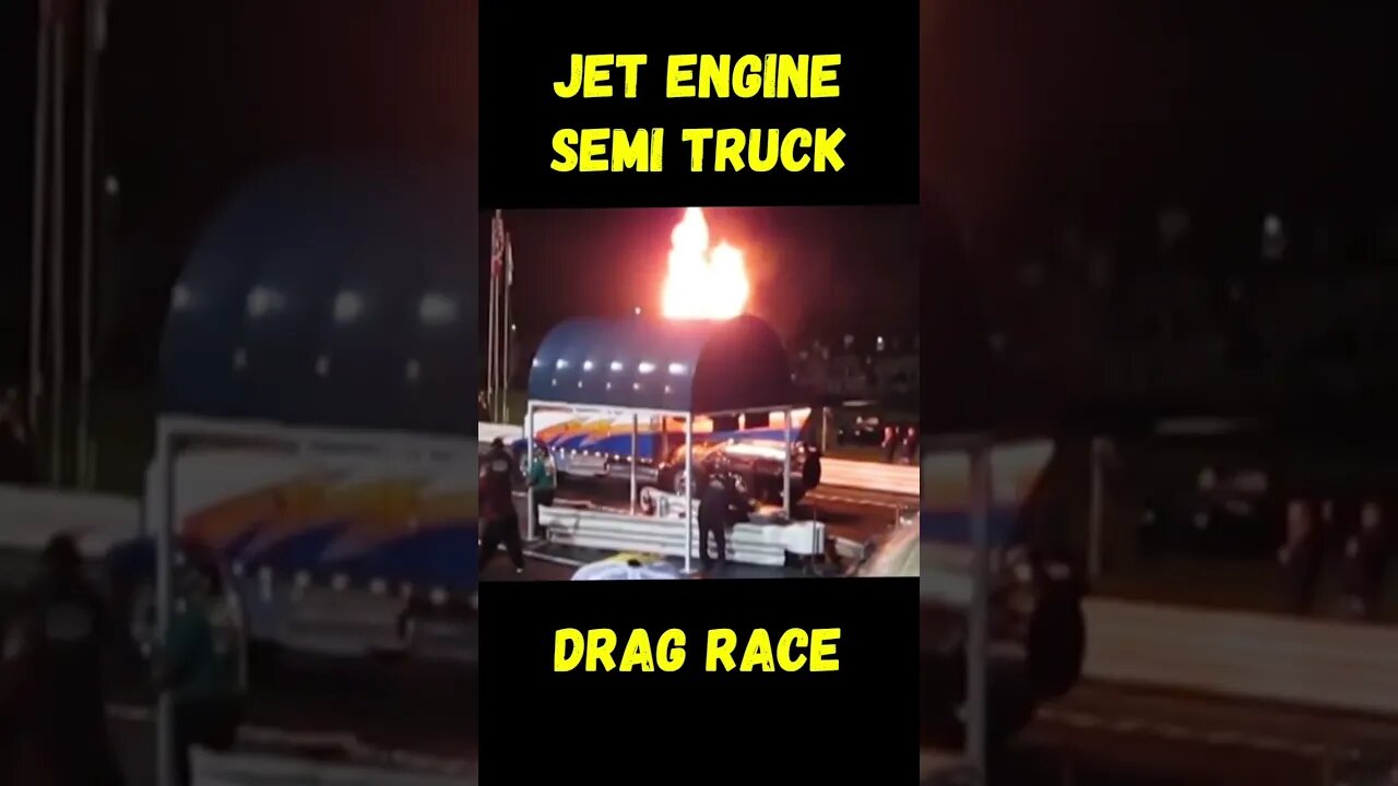 Epic Jet Engine Powered Semi Truck Full Send! #shorts