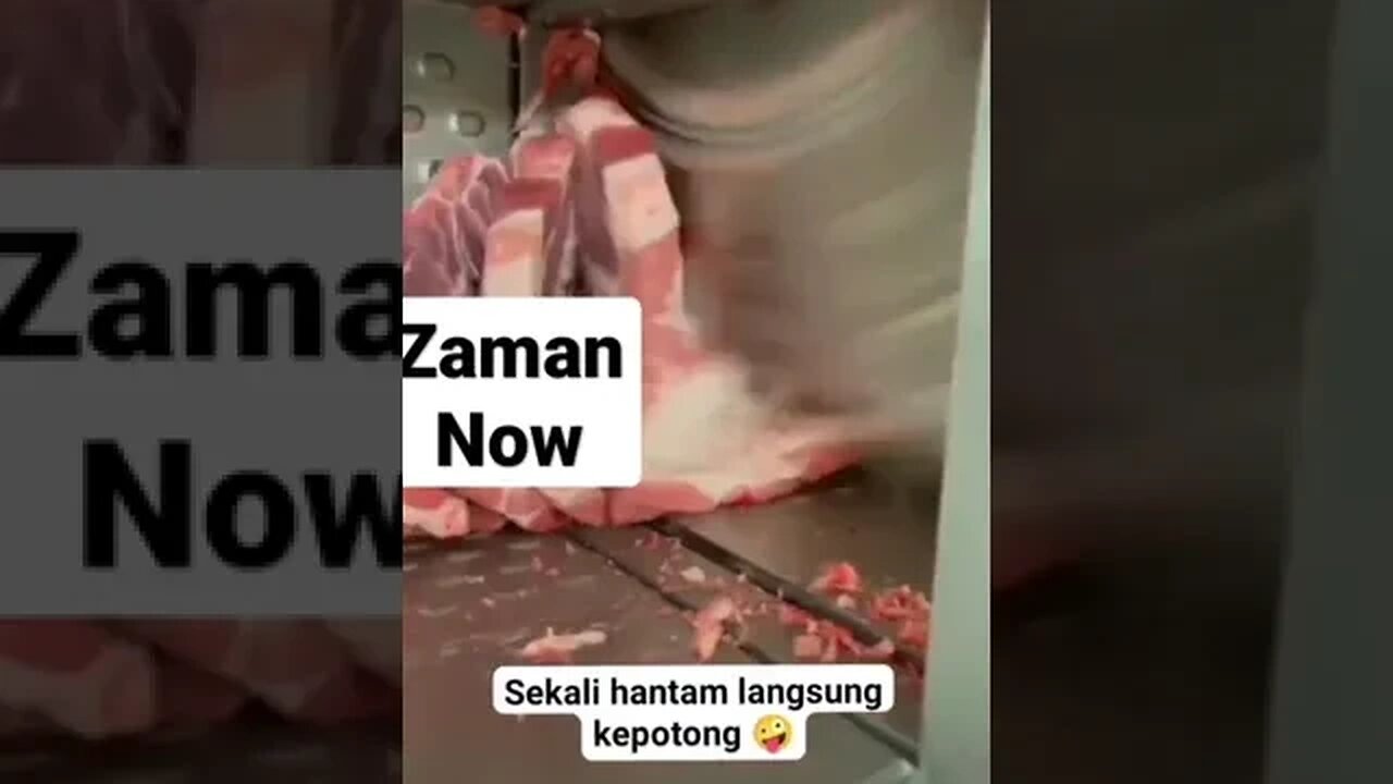 comedy cut meat right now let's laugh potong daging zaman sekarang