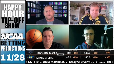 College Basketball Picks, Predictions and Odds | Happy Hour Tip-Off Show for November 28