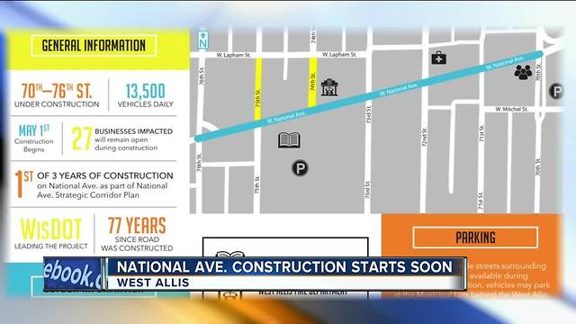 National Avenue construction project in West Allis about to get underway