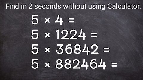 Multiply 5 with any even number with in seconds | Super amazing magic trick