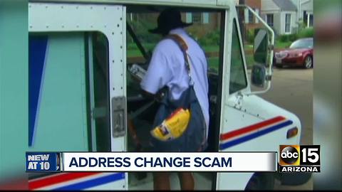Avoid falling victim to change of address scam