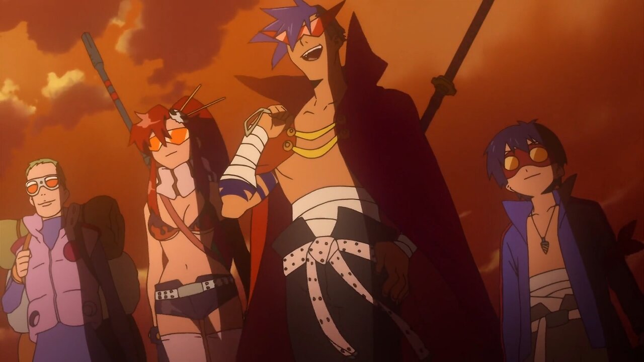 Gurren Lagann - Kamina gets his cape