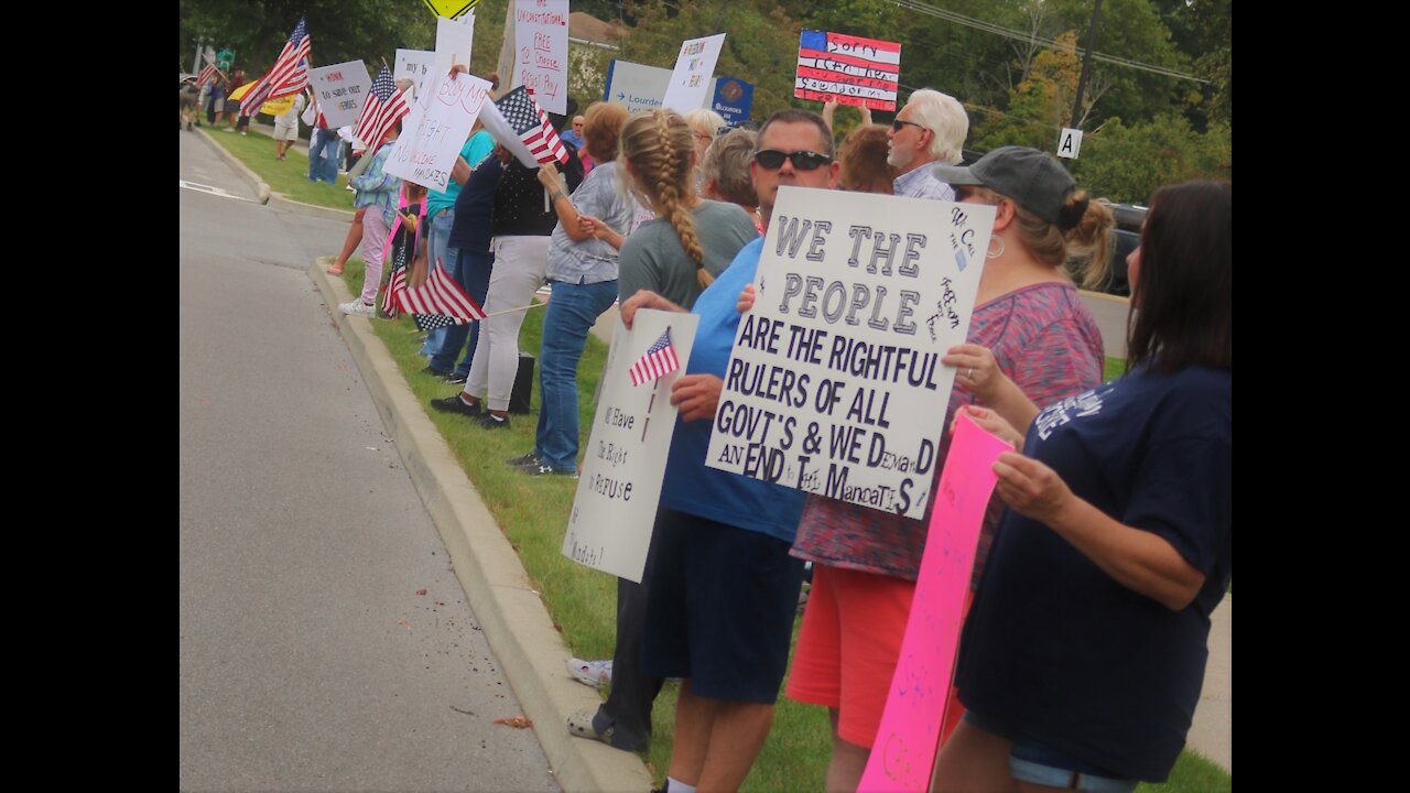 Vaccine Mandate Protest at New York Hospital - Lourdes in Binghamton NY