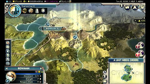 Civilization 5 part 3 Babylon [Science Victory]