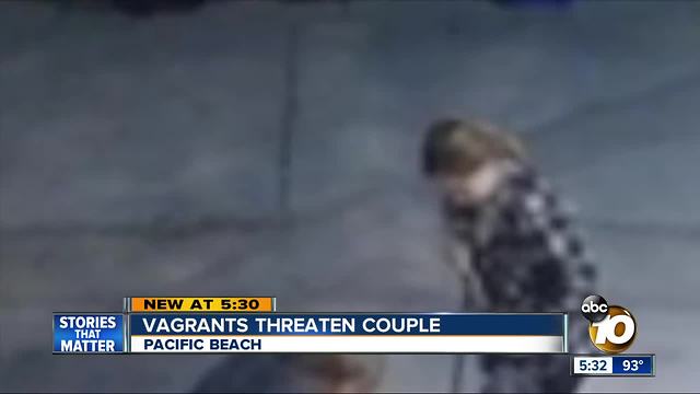 Vagrants threaten PB couple