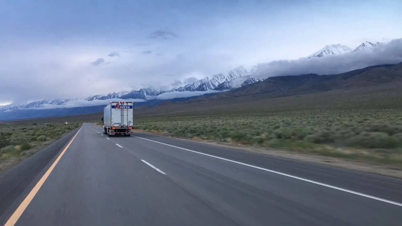 Eastern Sierra Hwy 395 time-lapse: Imagine the rain water harvest of a highway.