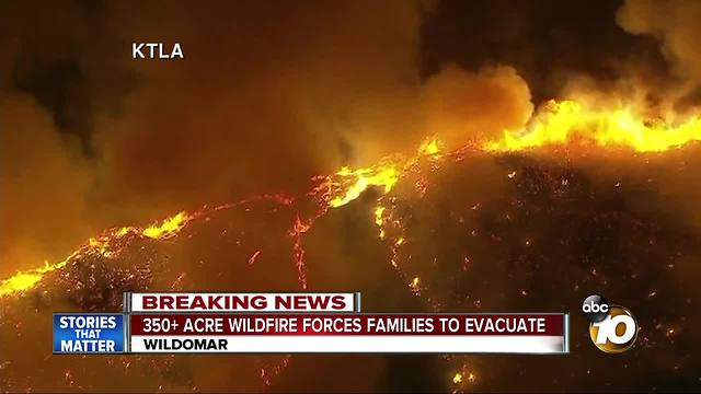 350+ acre wildfire forces families to evacuate