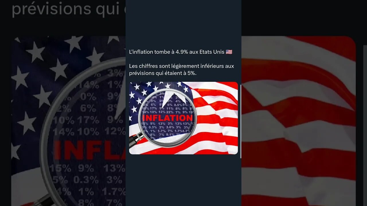 L'inflation tombe à 4.9% aux Etats Unis 🇺🇸