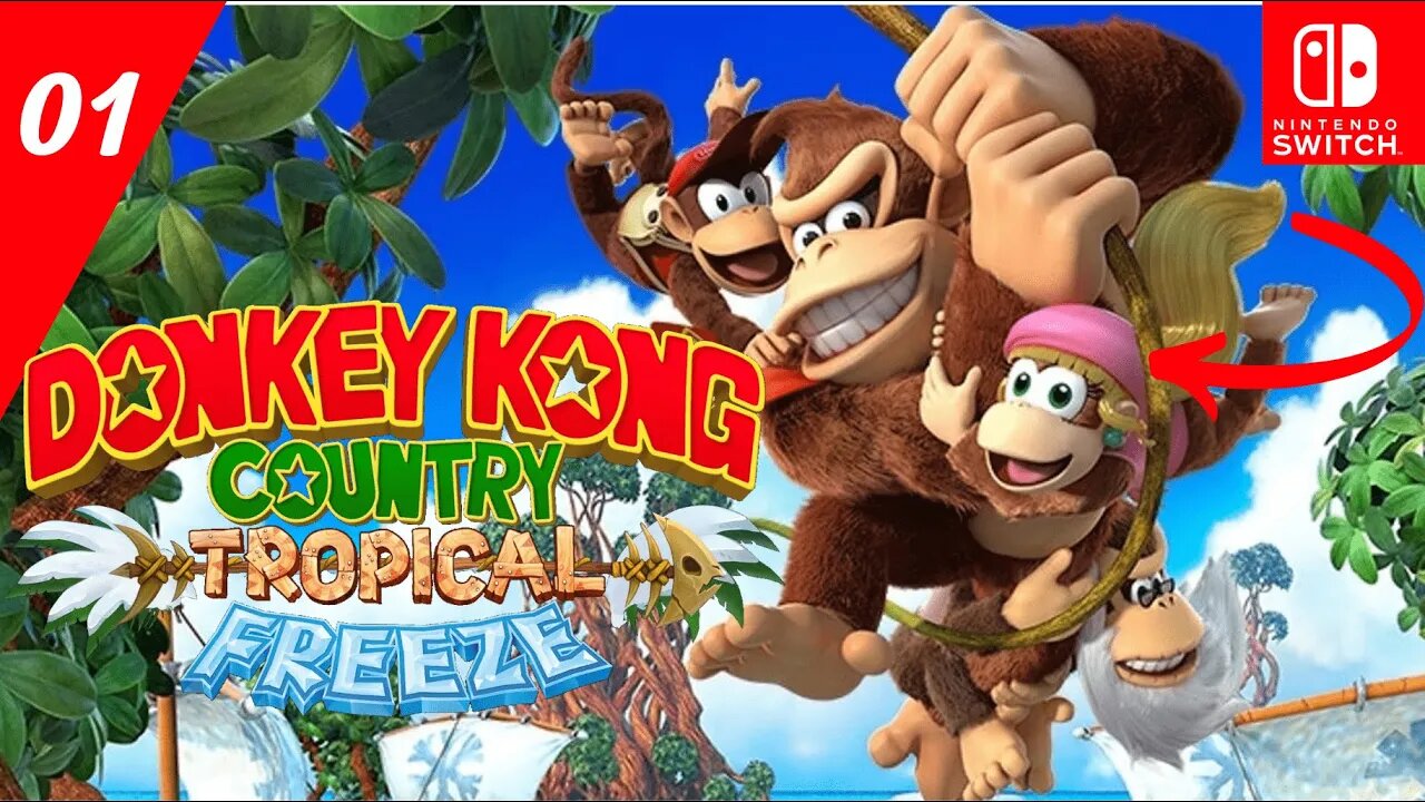 Donkey Kong Country Tropical Freeze - Parte 1: O INÍCIO DA MACACADA (Nintendo Switch)