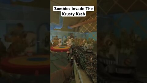 Zombies Invade The Krusty Krab 🍔 #callofduty #gaming #firstpersonshooter #zombiesurvival