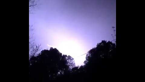 Lightning Strike Through Nigh-time Sky in Monticello Ark 03/13/18