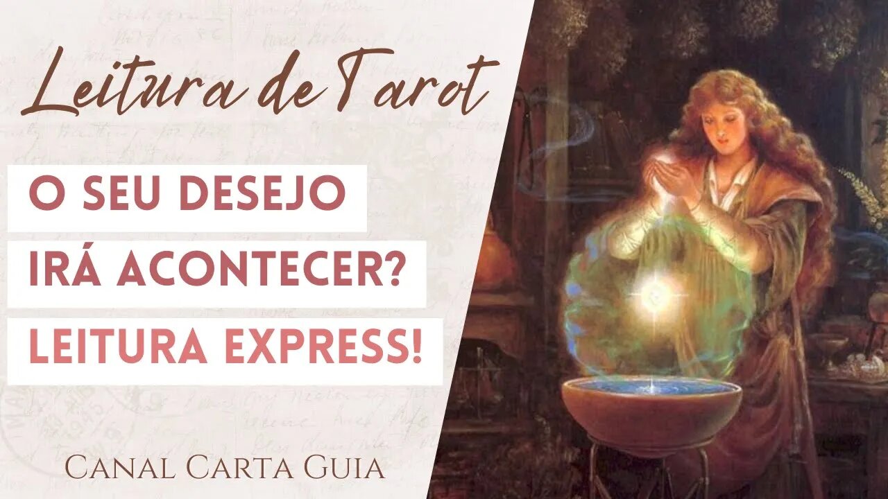 🌟LEITURA DE TAROT RÁPIDA🌟 ESSE SEU DESEJO IRÁ SE REALIZAR?