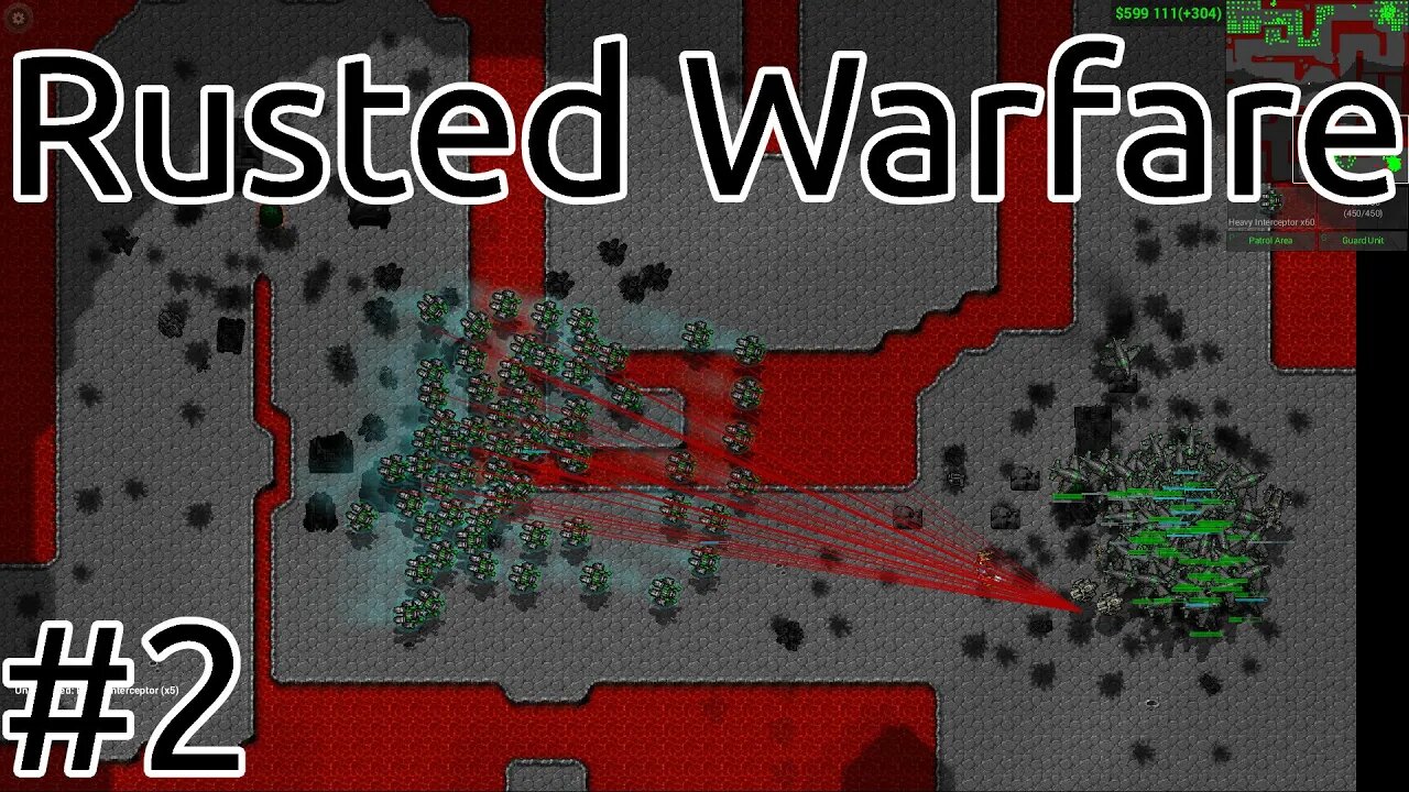 Rusted Warfare - 1v3 Very Hard AI - Gameplay/Longplay