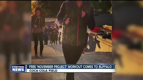 November Project Buffalo works out at Coca-Cola Field