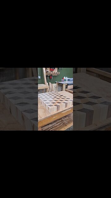 Final Flip & Reveal on MASSIVE Chopping Block #shortsvideo #shortvideo #shorts #short #woodworking