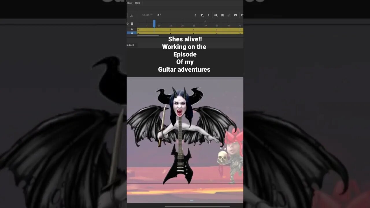 check out my guitar adventures they are getting better haha animator#adobe #dimebagdarrell #cartoon
