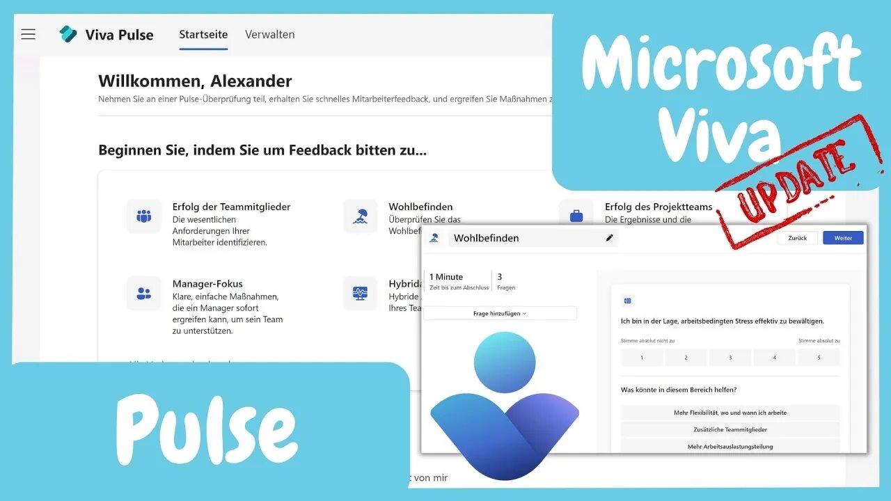 Kurzvorstellung: Microsoft Viva Pulse | Was haben wir zum Start erhalten❓