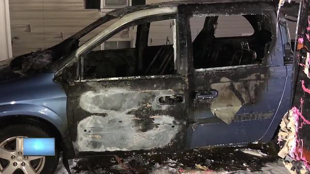 Car fire damages Fond du Lac homes