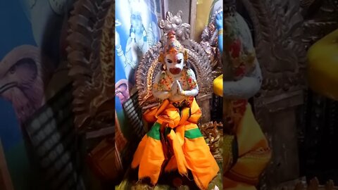 Shaneeswara and Hanuman together.