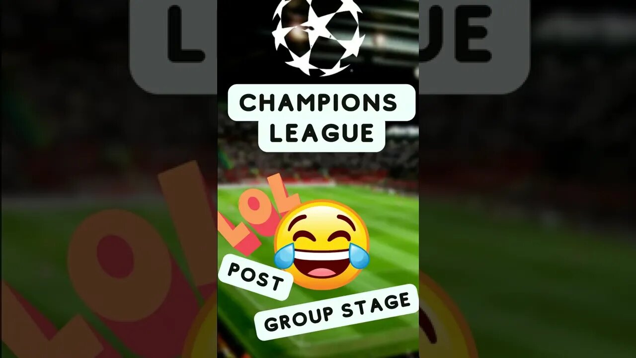 Champions League Group Stage Funny memes #shorts