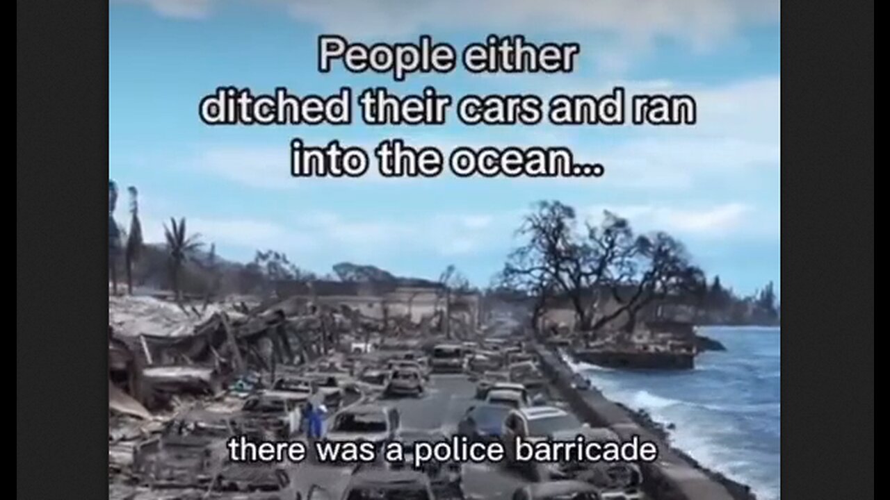 Lahania, Maui, Hawaii - People Either Ditchd Cars And Ran Into Ocean Or Burned