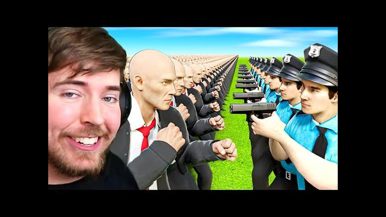 100 Assassins vs 10 Real Cops!