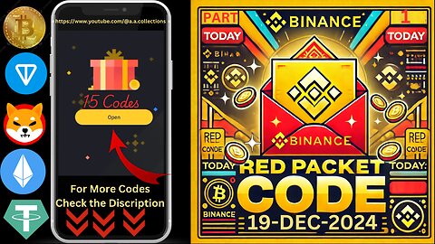 Binance Red Packet code Today 2024 Claim NOT TON TRX USDT BTC Giveaway Airdrop 19 Dec 2024 PART 1