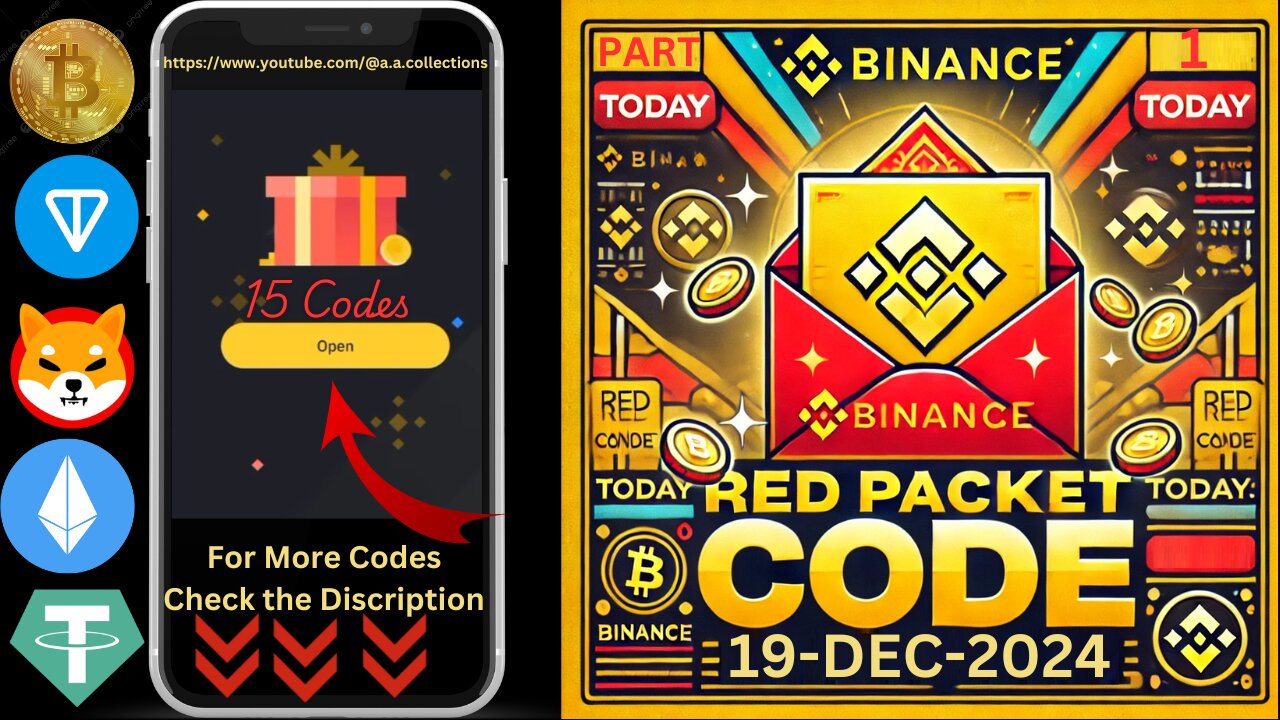 Binance Red Packet code Today 2024 Claim NOT TON TRX USDT BTC Giveaway Airdrop 19 Dec 2024 PART 1