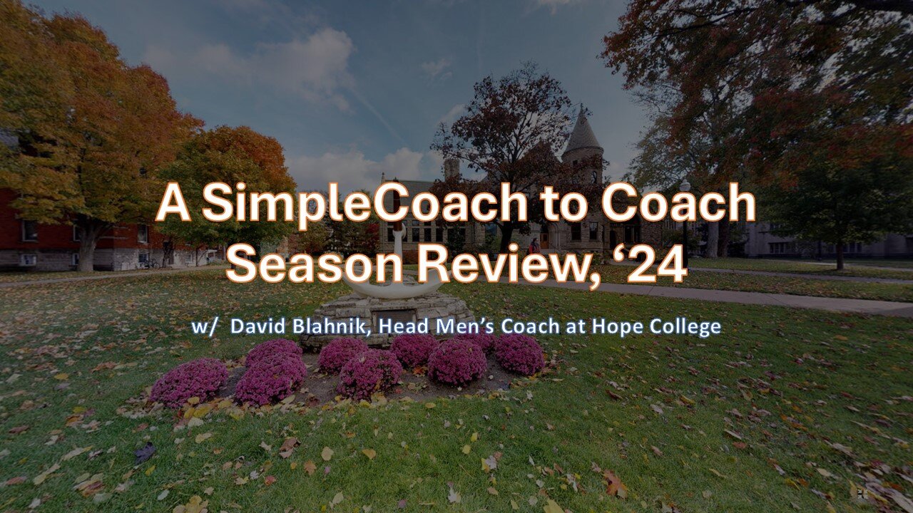 An SC2C Interview with David Blahnik, Head Men's Coach at @hopeathletics