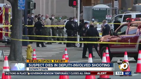 Suspect dies in deputy-involved shooting downtown