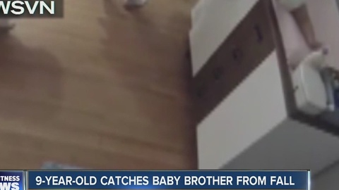 AMAZING VIDEO: Boy catches baby before he hits the floor