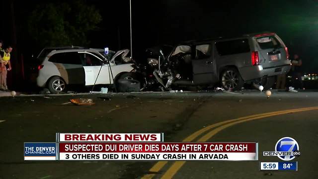 Driver in Arvada crash that killed 3 dies