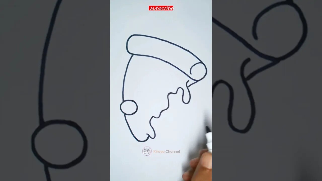 how to draw cute pizza 🍕
