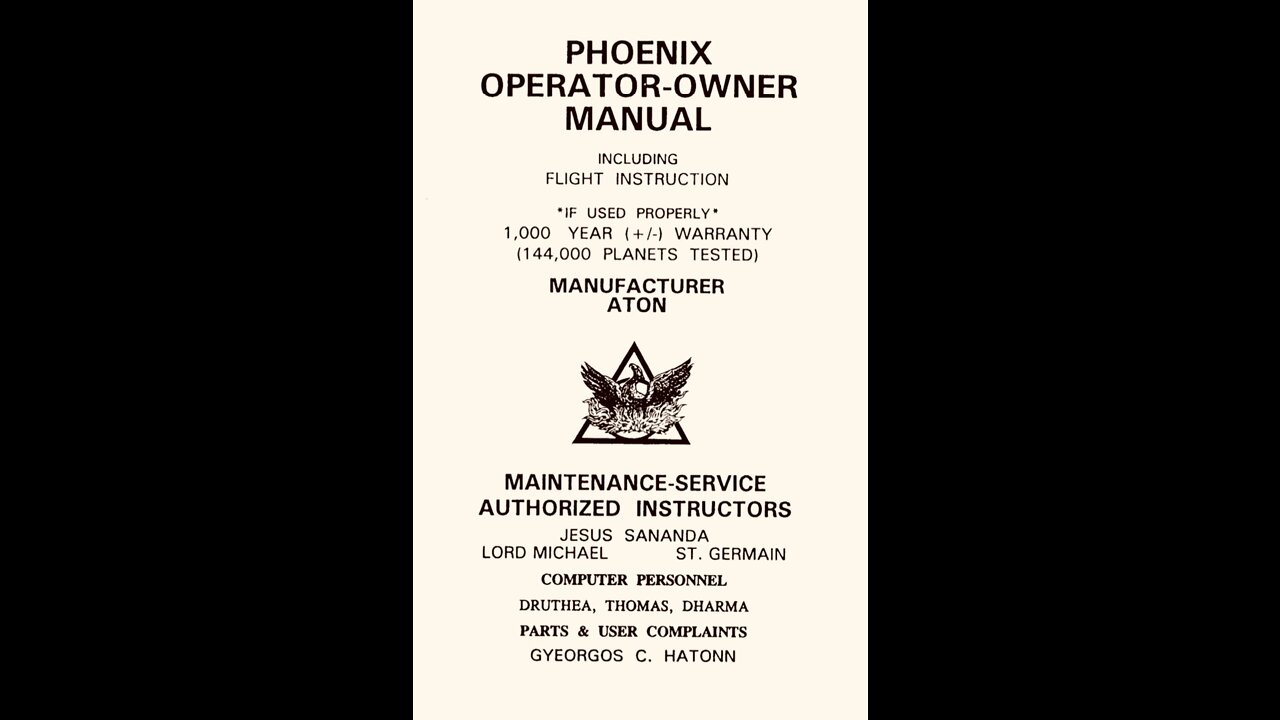 Phoenix Journal 27: PHOENIX OPERATOR-OWNER MANUAL