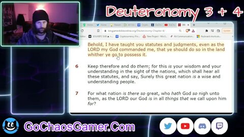 Deuteronomy 3 and 4 King James Version (KJV Bible 3/20/2022)