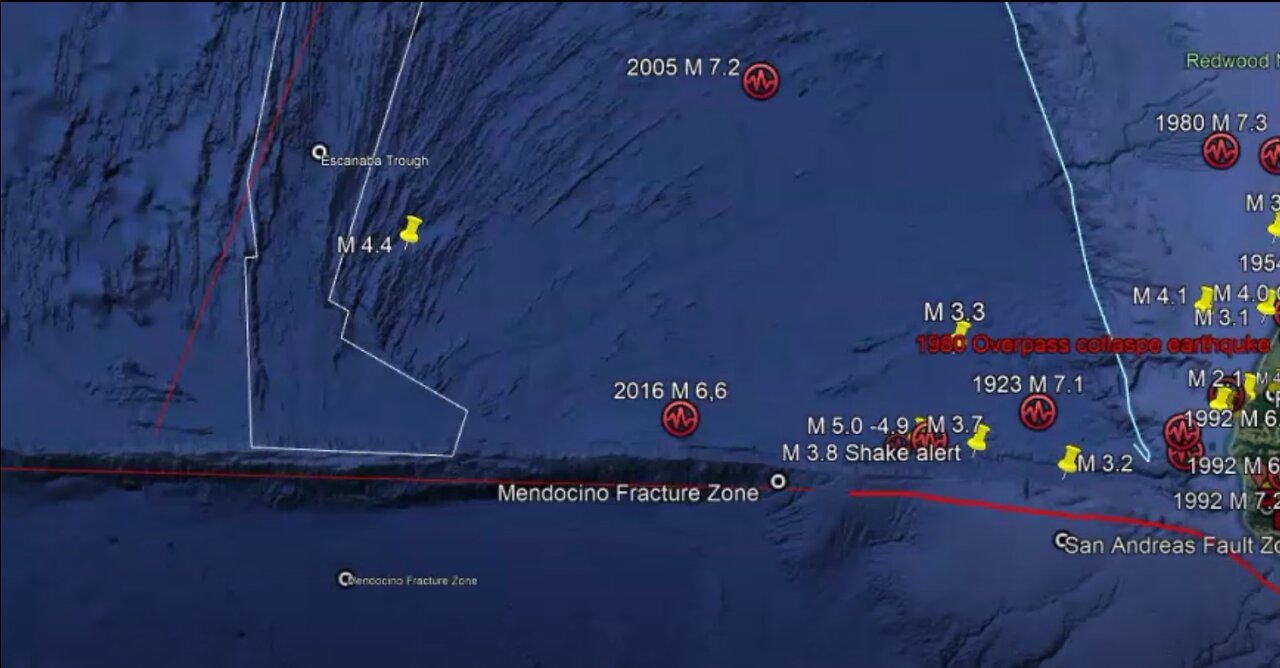 'mENDocino fracture zone' [CALIFORNIA]