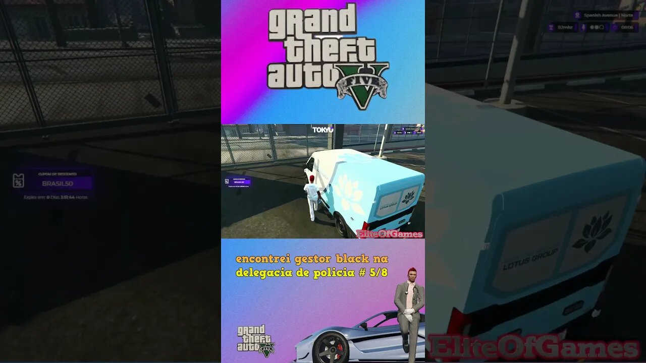 GTA RP ENCONTREI O GESTOR BLACK NA DELEGACIA DE POLICIA # 5/8