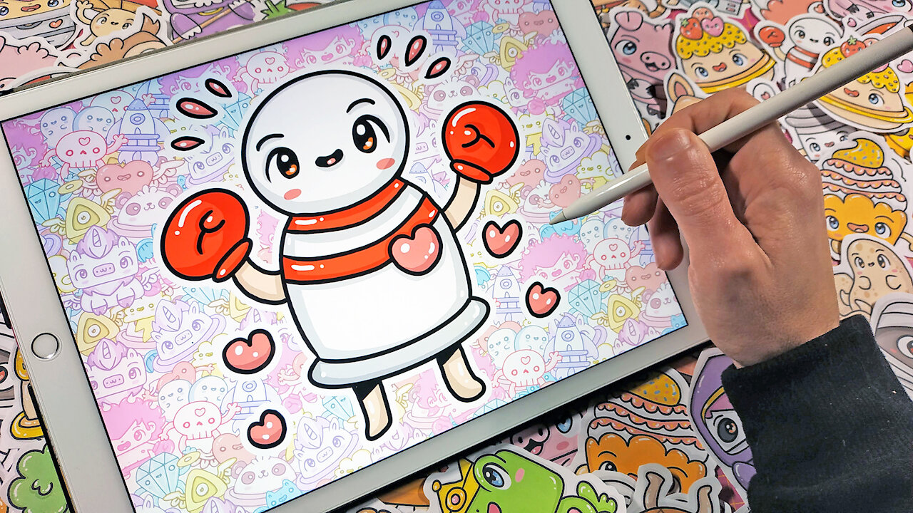 how to Draw Kawaii skittle doodles by Garbi KW