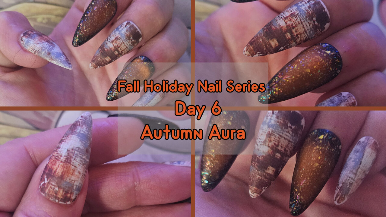 Trendy Holiday Nail Tutorials : Autumn Aura : Day 6