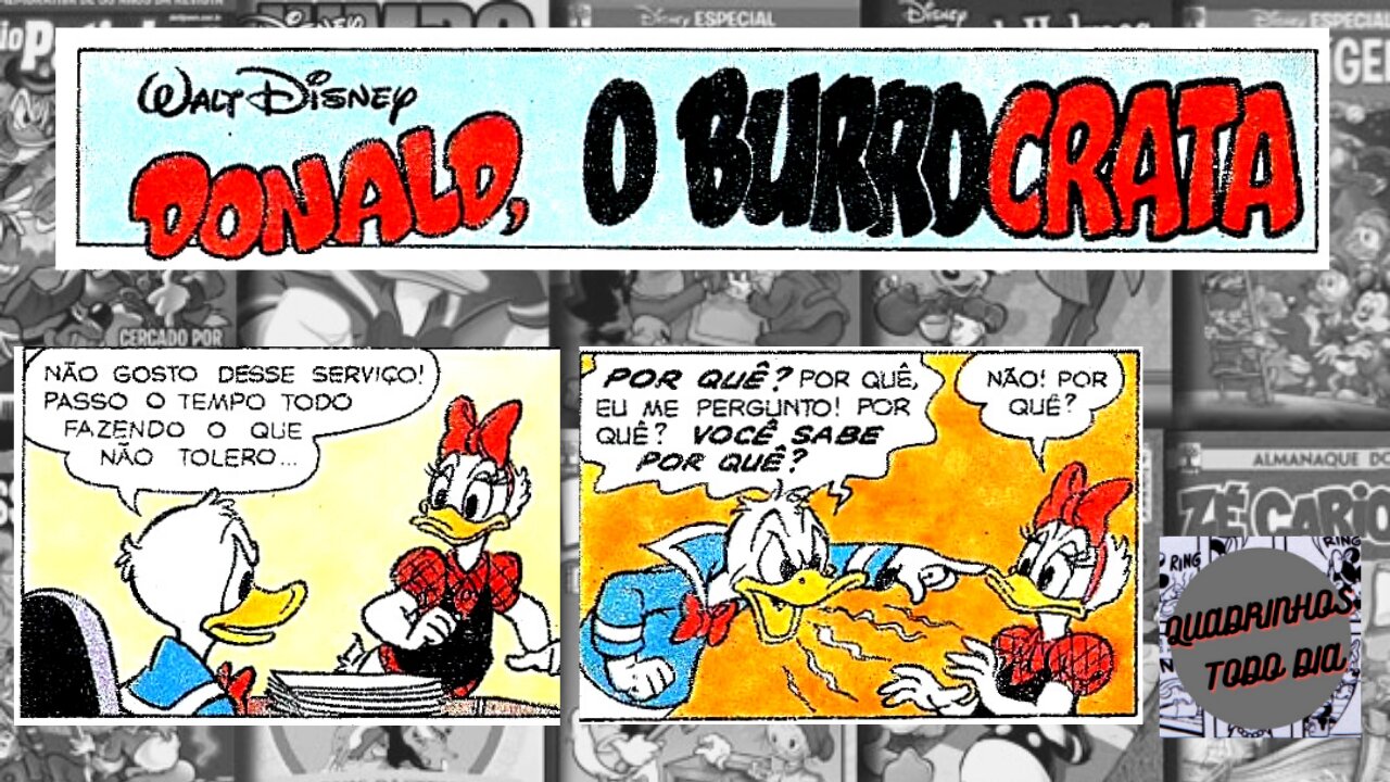 PATO DONALD em O BURROCRATA (GIBI PATO DONALD 1884)