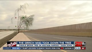 Charlie Brown Christmas tree taken down