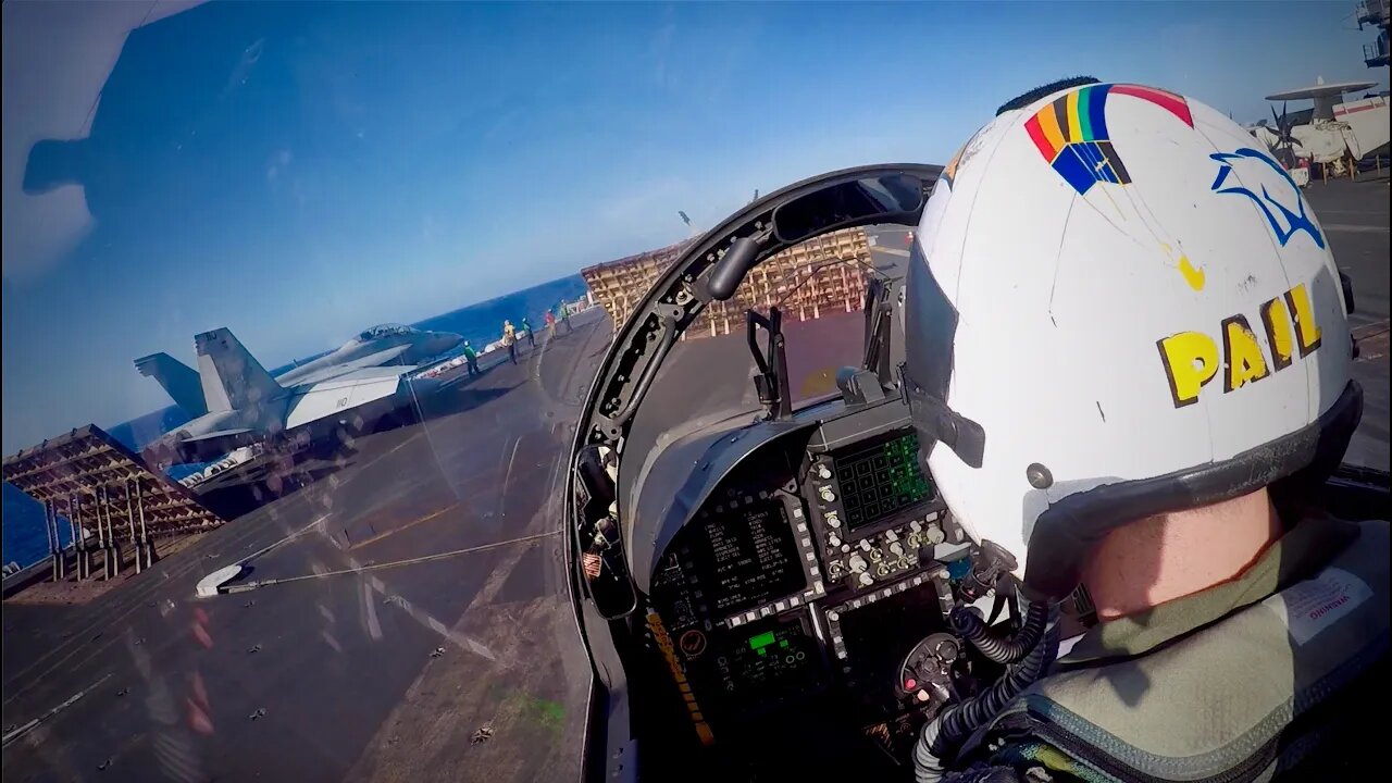 Fair Winds and Following Seas - EA-18G Growler Catapult Shot Cockpit View - MAX Power!