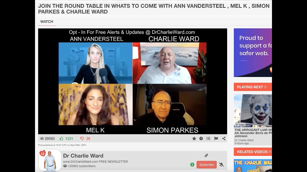 Round Table in what's to come with Ann Vandersteel, Mel K, Simon Parkes and Charlie Ward 4-29-21