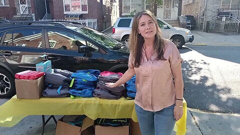 The #BacktoSchool2023 #BackToSchool Backpack Giveaway at PS 83 Annex 1840 Bogart Avenue Morris Park