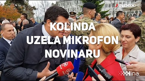 Kolinda uzela mikrofon novinaru