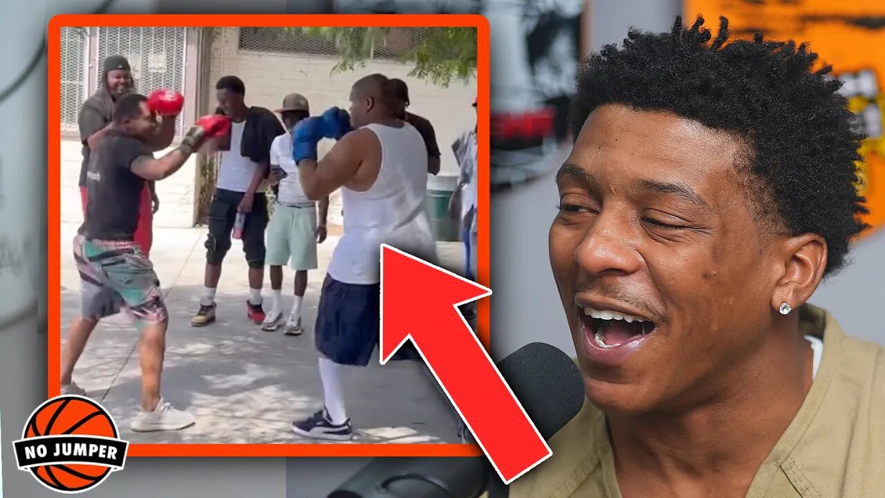 Famous Richard Reacts to Crip Mac Boxing a Blood in His Projects