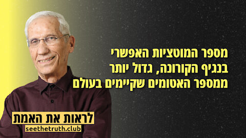 פרופסור יורם לס | מספר המוטציות האפשרי בנגיף הקורונה, גדול יותר ממספר האטומים שקיימים בעולם