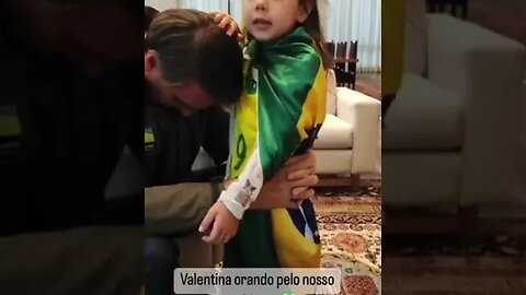 Valentina queria conhecer o "Tio Bolsonaro" e orar por ele - realizou o seu sonho de Natal