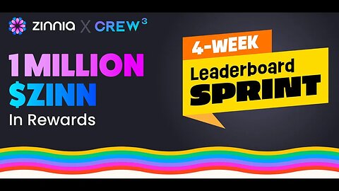 1 Million $ZINN rewards from Zinnia Network!! YES, 1 Million $ZINN